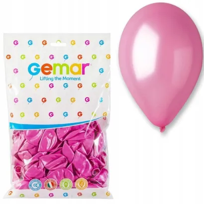 Balony 100 sztuk Metalizowane Różowe Gemar